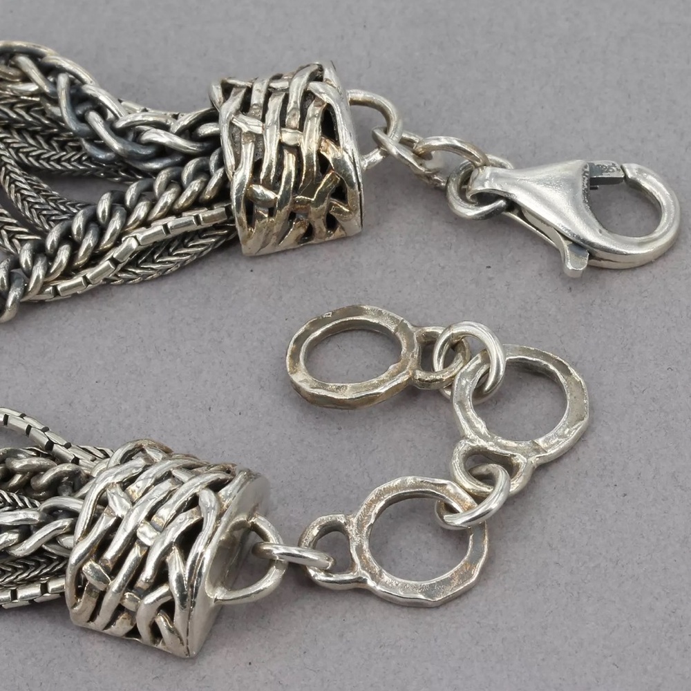 Silpada Gorgeous Vintage Sterling Silver Multi-strand Adjustable Length Bracelet - Picture 11 of 13